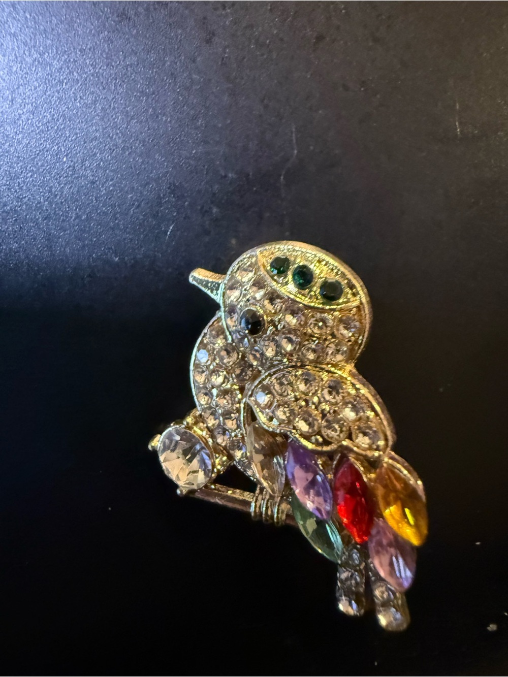 Crystal Parrot Brooch Pin - Multicolor